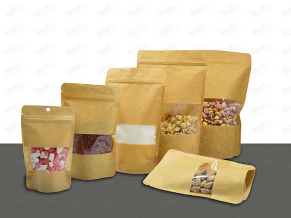 kilitli doypak - kraft kese kagıdı metalize kraft